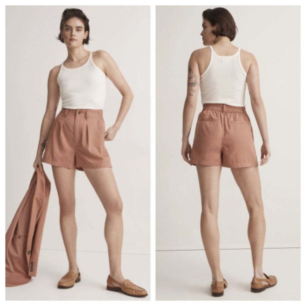 Madewell The Neale Short in Drapeweave Dried Rose Pink Size 10